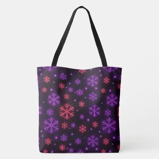 Neon Snowflakes Tasche (Rückseite)