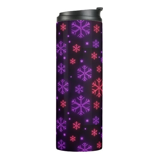 Neon Snowflakes Thermosbecher (Nach links gedreht)