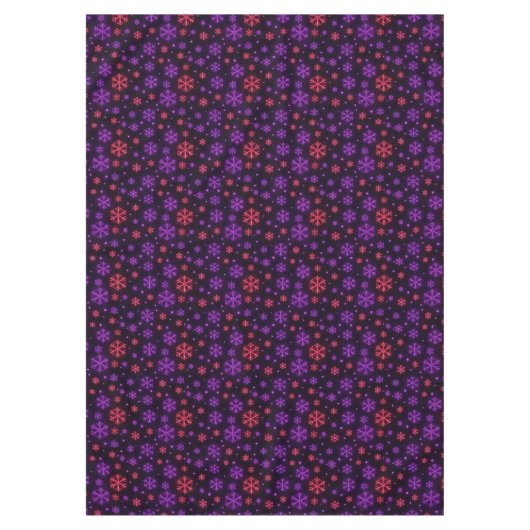 Neon Snowflakes Tischdecke (Vorderseite)