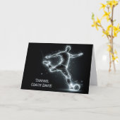 Neon Soccer Player - Coach Danke Karte (Gelbe Blume)