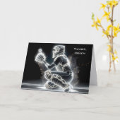 Neon Softball Catcher - Vielen Dank Karte (Gelbe Blume)