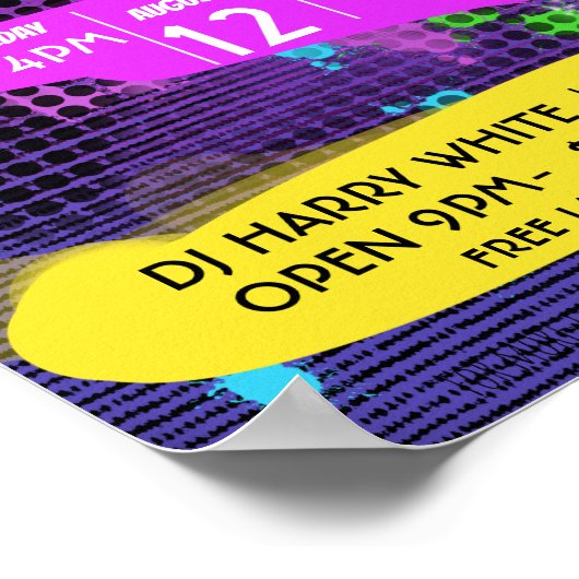 NEON SOMMER PARTY POSTER (Ecke)