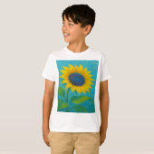 Neon Sonnenblume - Fett Natur in lebendigem Licht T-Shirt (Vorne ganz)