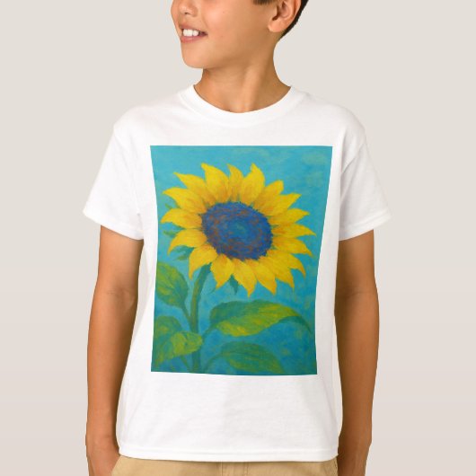 Neon Sonnenblume - Fett Natur in lebendigem Licht T-Shirt (Vorderseite)