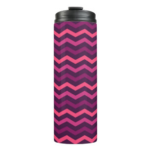 Neon-Sonnenuntergangs-Chevron-Muster Thermosbecher