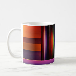 Neon-Sonnenuntergangs-Streifen Kaffeetasse
