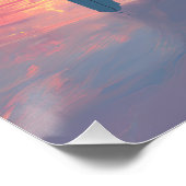 Neon-Sonnenuntergangs-Traum-Palmkunst Poster (Ecke)