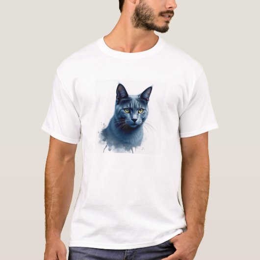 Neon Sorrow: Grunge Russian Blue T-Shirt (Vorderseite)