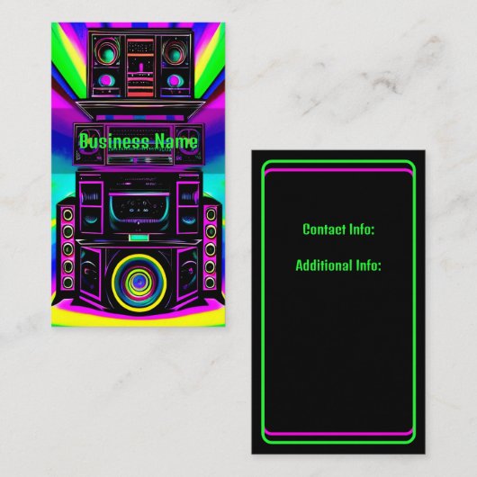 Neon Sound Visitenkarte (Vorne/Hinten)