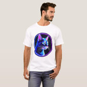 Neon Space Cat T-Shirt (Vorne ganz)