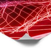 Neon Space Landschaft: Pyramide Poster (Ecke)