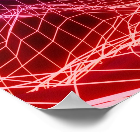 Neon Space Landschaft: Pyramide Poster (Ecke)