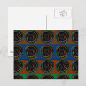 NEON Sparkle Graphic LINE art Postkarte (Vorne/Hinten)