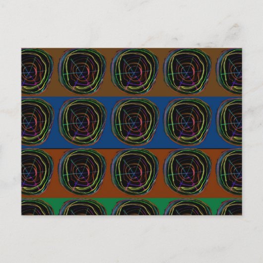 NEON Sparkle Graphic LINE art Postkarte (Vorderseite)