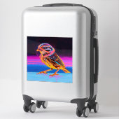 Neon Sparrow mit leuchtenden Akzenten Aufkleber (Koffer)