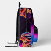 Neon Sparrow mit leuchtenden Akzenten Bedruckter Rucksack (Links)