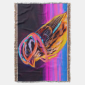 Neon Sparrow mit leuchtenden Akzenten Decke (Vorderseite Vertikal)