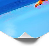 Neon Sparrow mit leuchtenden Akzenten Poster (Ecke)