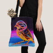 Neon Sparrow mit leuchtenden Akzenten Tasche (Von Nahem)