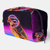Neon Sparrow mit leuchtenden Akzenten Waschbeutel (Rechte Ecke)