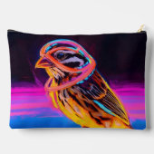 Neon Sparrow mit leuchtenden Akzenten Zubehörtasche (Rückseite)