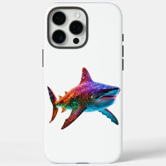 Neon Spectrum Shark Case-Mate iPhone Hülle (Rückseite)