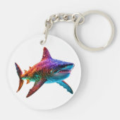 Neon Spectrum Shark Schlüsselanhänger (Rückseite)
