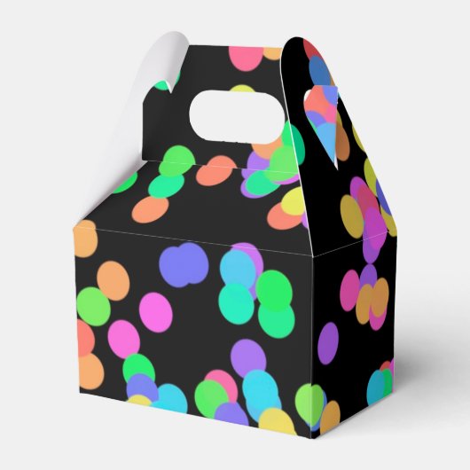 Neon Speech Bubble Birthday Party Geschenkschachtel (Rückseite)