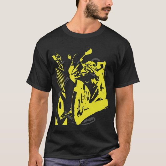 Neon Speed Rider motorcycle T-Shirt (Vorderseite)