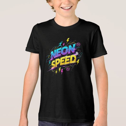 Neon Speed Sports T-Shirt Tri-Blend Shirt (Vorderseite)