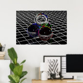 Neon Spheres Poster (Heimbüro)