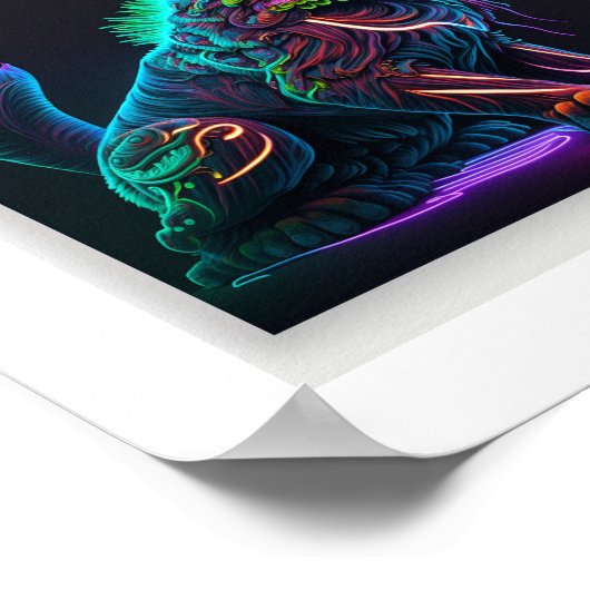 Neon Sphinx Poster (Ecke)