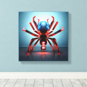 Neon Spider Art Leinwanddruck (Insitu (Holzboden))