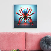 Neon Spider Art Leinwanddruck (Insitu (Wohnzimmer))