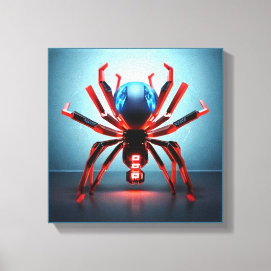 Neon Spider Art Leinwanddruck (Vorderseite)