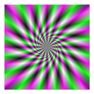 Neon Spinning Wheel Fotodruck