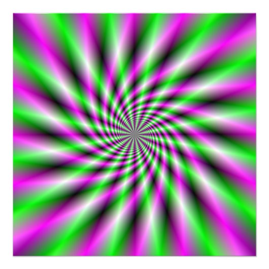 Neon Spinning Wheel Fotodruck (Vorne)