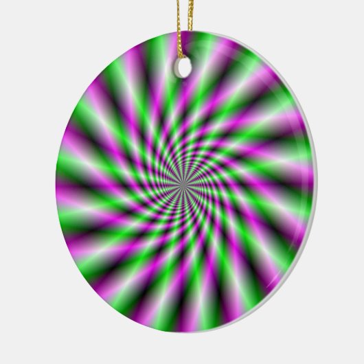 Neon Spinning Wheel Keramik Ornament (Links)