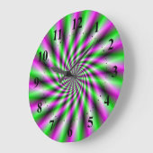 Neon Spinning Wheel Playing Wall Clock Große Wanduhr (Winkel)