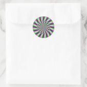 Neon Spinning Wheel Round Aufkleber (Tasche)