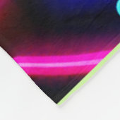Neon Spiral Light Art Fleecedecke (Ecke)