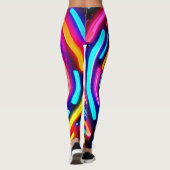 Neon Spiral Light Art Leggings (Rückseite)