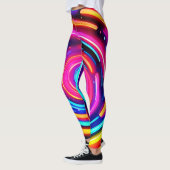Neon Spiral Light Art Leggings (Links)