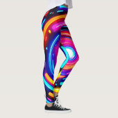 Neon Spiral Light Art Leggings (Rechts)