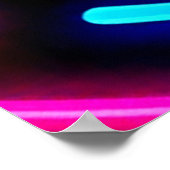 Neon Spiral Light Art Poster (Ecke)