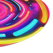 Neon Spiral Light Art Schneidebrett (Ecke)