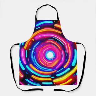 Neon Spiral Light Art Schürze