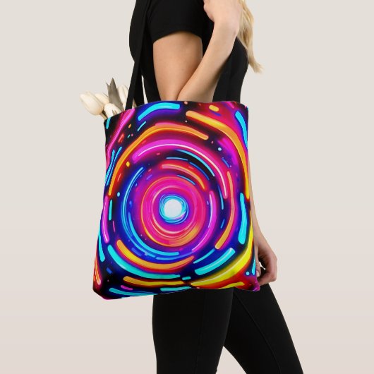 Neon Spiral Light Art Tasche (Von Nahem)