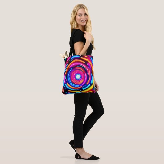 Neon Spiral Light Art Tasche (Am Model)