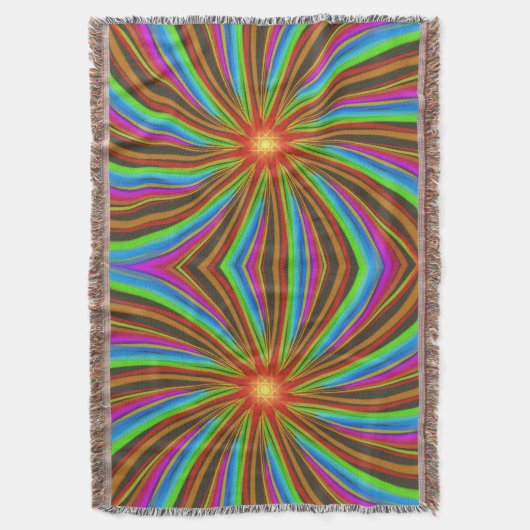 Neon Spiral Vortex – Vibrant Fractal Motion Design Decke (Vorderseite Vertikal)